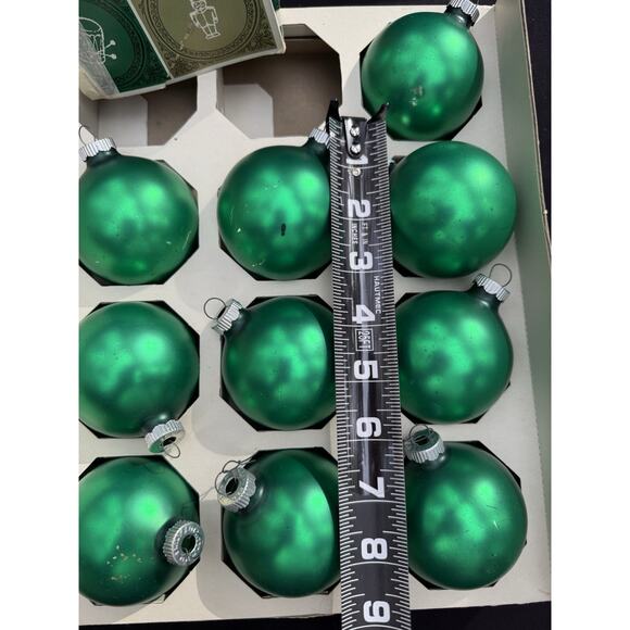 Max Eckardt 1967 Shiny Brite Mercury Ornaments 1 Box In A Lovely Green Color - Picture 5 of 8